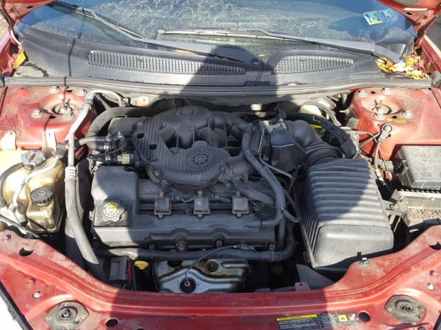 1C3EL55R34N253635 - 2004 CHRYSLER SEBRING LX RED photo 7