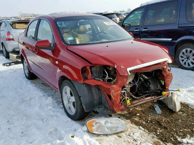 KL1TG56667B056161 - 2007 CHEVROLET AVEO LT RED photo 1