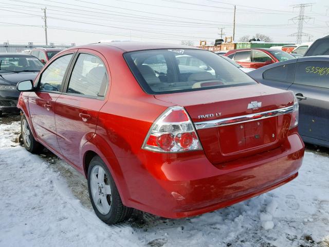 KL1TG56667B056161 - 2007 CHEVROLET AVEO LT RED photo 3