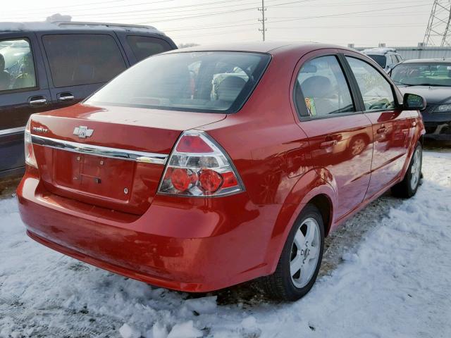 KL1TG56667B056161 - 2007 CHEVROLET AVEO LT RED photo 4