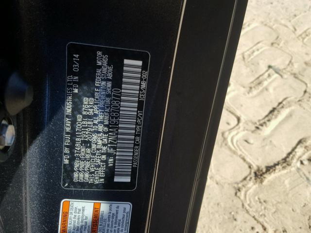 JF1ZNAA19E8708770 - 2014 TOYOTA SCION FR-S CHARCOAL photo 10