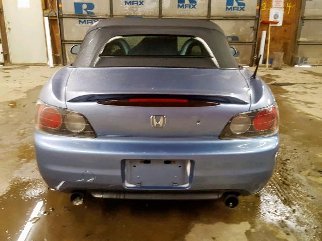 JHMAP11432T006074 - 2002 HONDA S2000 BLUE photo 6