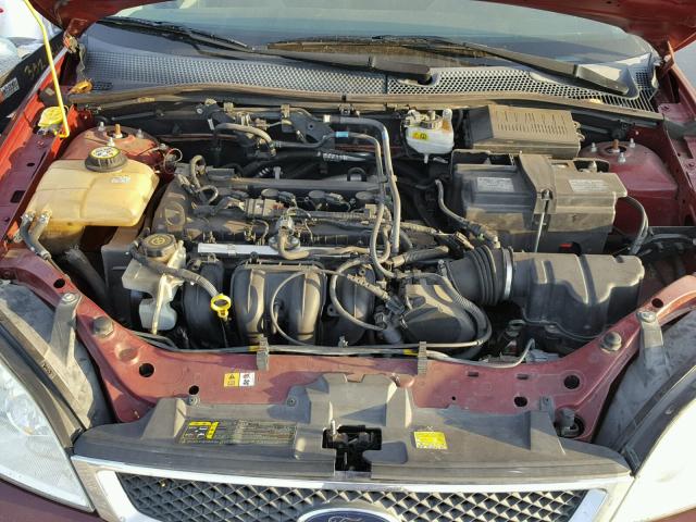 1FAFP34NX7W141894 - 2007 FORD FOCUS ZX4 RED photo 7