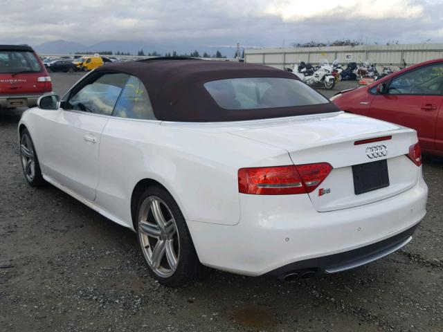 WAUVGAFH5AN020900 - 2010 AUDI S5 PRESTIG WHITE photo 3