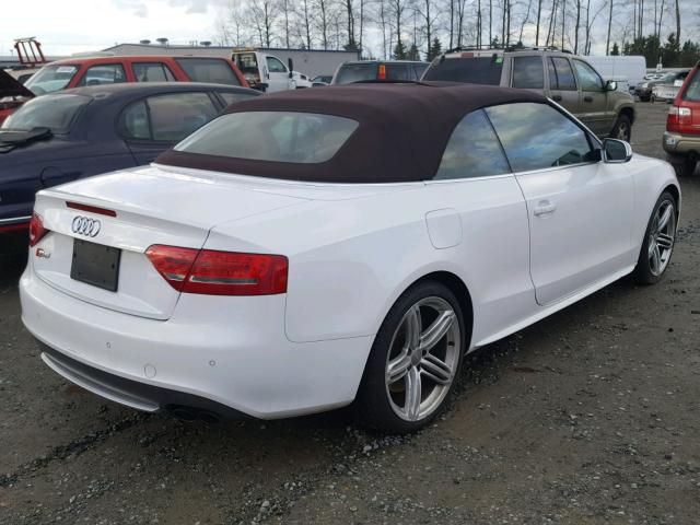 WAUVGAFH5AN020900 - 2010 AUDI S5 PRESTIG WHITE photo 4