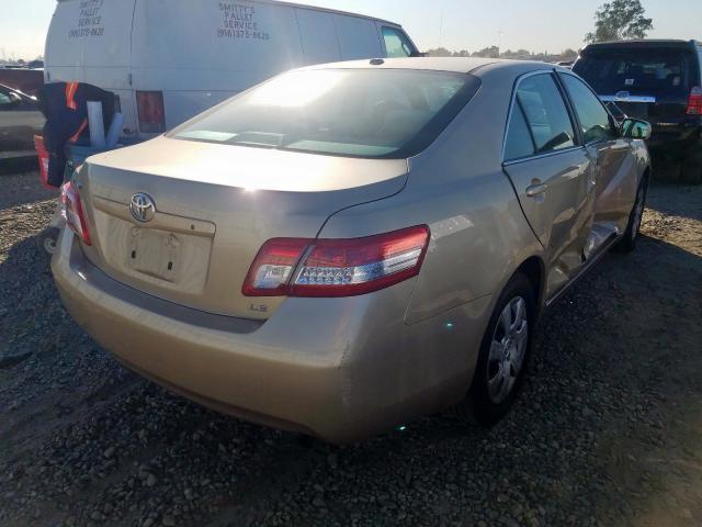 4T4BF3EK9BR106916 - 2011 TOYOTA CAMRY BASE TAN photo 4