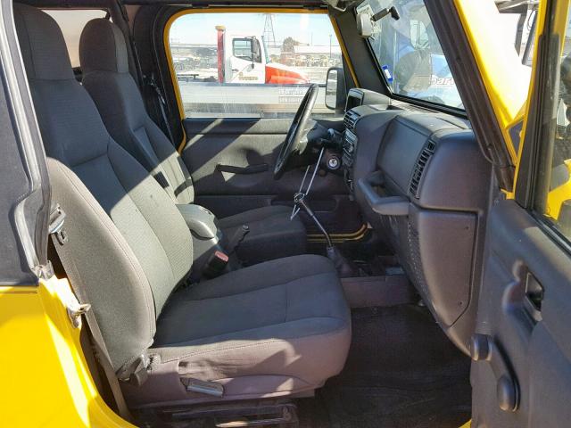 1J4FA44SX6P759484 - 2006 JEEP WRANGLER / YELLOW photo 5