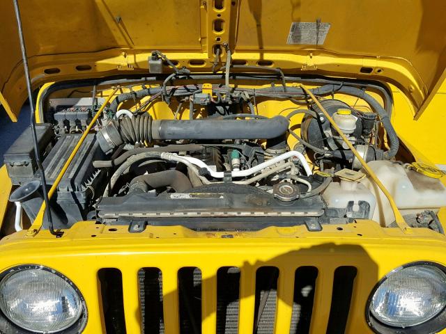 1J4FA44SX6P759484 - 2006 JEEP WRANGLER / YELLOW photo 7