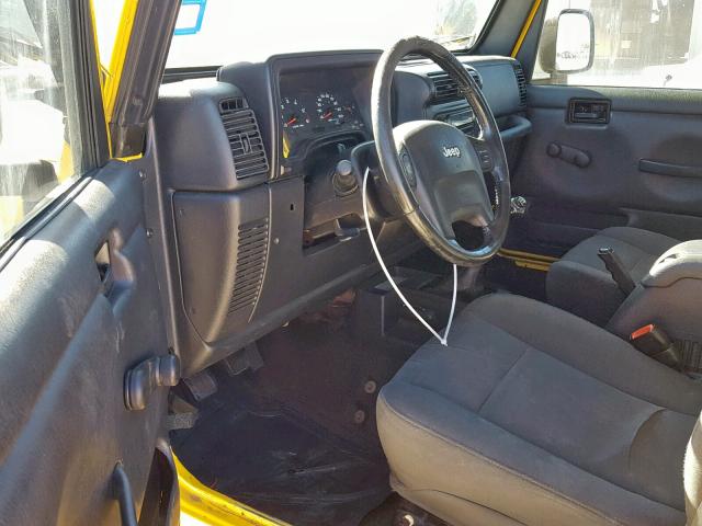 1J4FA44SX6P759484 - 2006 JEEP WRANGLER / YELLOW photo 9