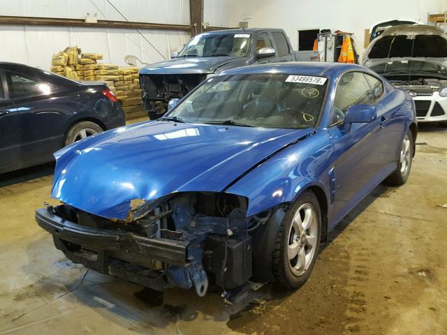 KMHHN65D46U228485 - 2006 HYUNDAI TIBURON SE BLUE photo 2