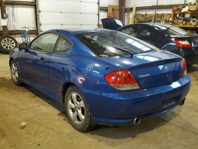 KMHHN65D46U228485 - 2006 HYUNDAI TIBURON SE BLUE photo 3