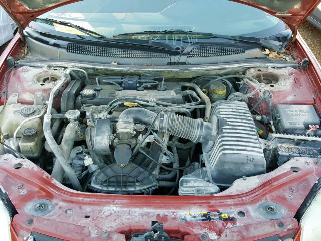 1B3EL46X44N348628 - 2004 DODGE STRATUS SX MAROON photo 7