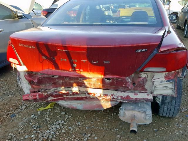 1B3EL46X44N348628 - 2004 DODGE STRATUS SX MAROON photo 9