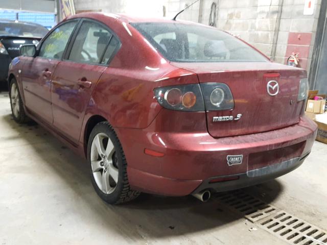 JM1BK323361532387 - 2006 MAZDA 3 S RED photo 3