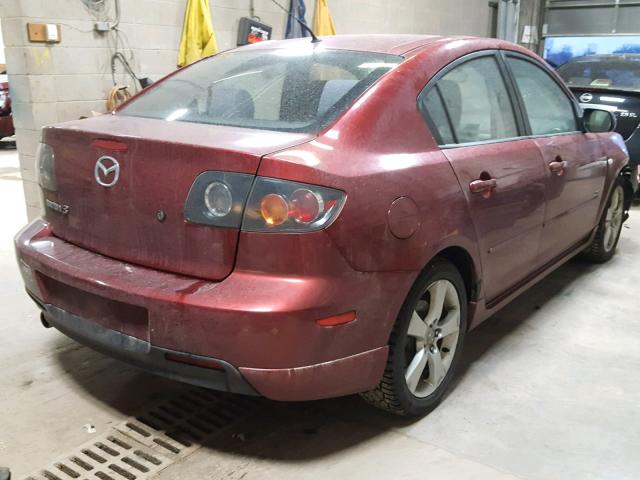 JM1BK323361532387 - 2006 MAZDA 3 S RED photo 4