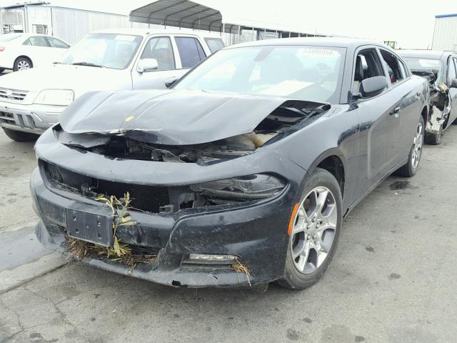 2C3CDXJG4GH357701 - 2016 DODGE CHARGER SX BLACK photo 2