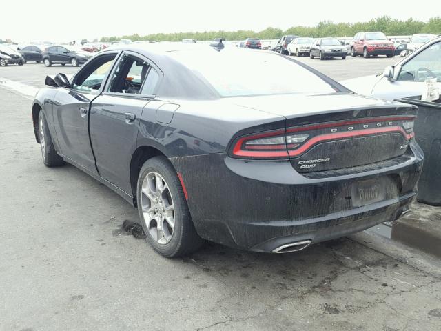 2C3CDXJG4GH357701 - 2016 DODGE CHARGER SX BLACK photo 3