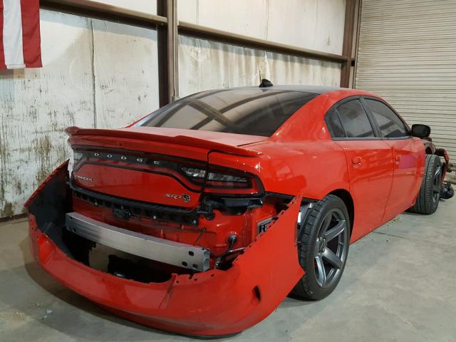 2C3CDXL92JH289095 - 2018 DODGE CHARGER SR RED photo 4