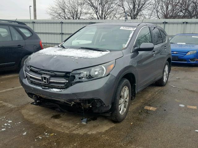 2HKRM4H79EH686022 - 2014 HONDA CR-V EXL GRAY photo 2