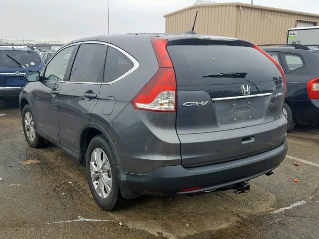 2HKRM4H79EH686022 - 2014 HONDA CR-V EXL GRAY photo 3