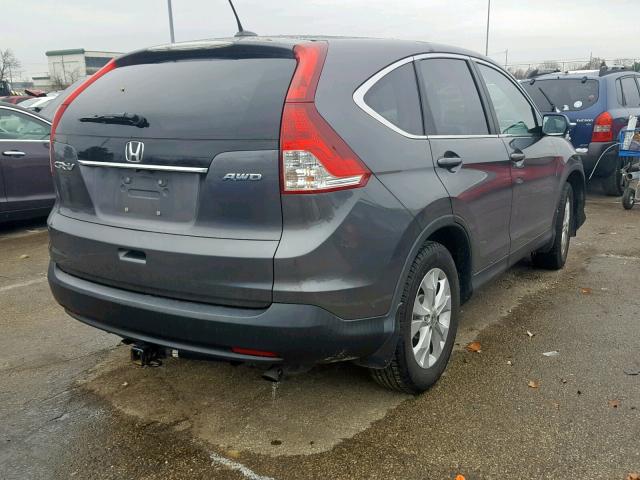 2HKRM4H79EH686022 - 2014 HONDA CR-V EXL GRAY photo 4