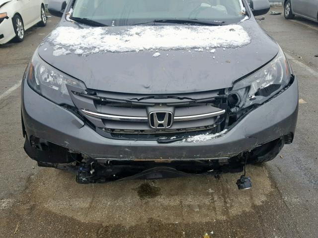 2HKRM4H79EH686022 - 2014 HONDA CR-V EXL GRAY photo 9