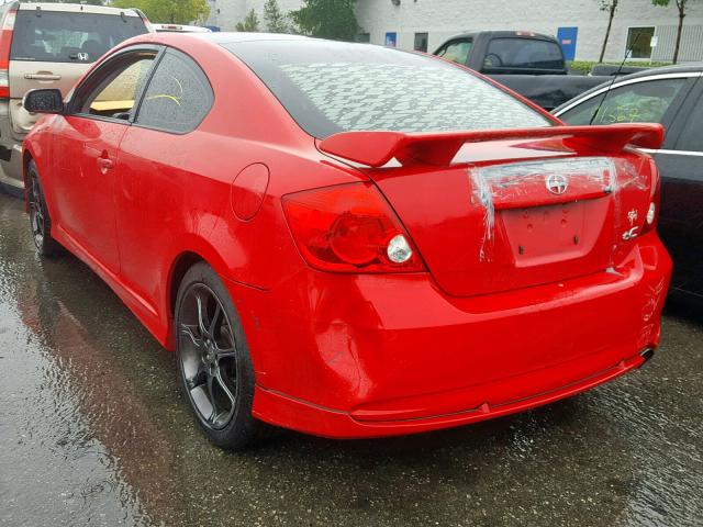 JTKDE177750049174 - 2005 TOYOTA SCION TC 红色 照片 3