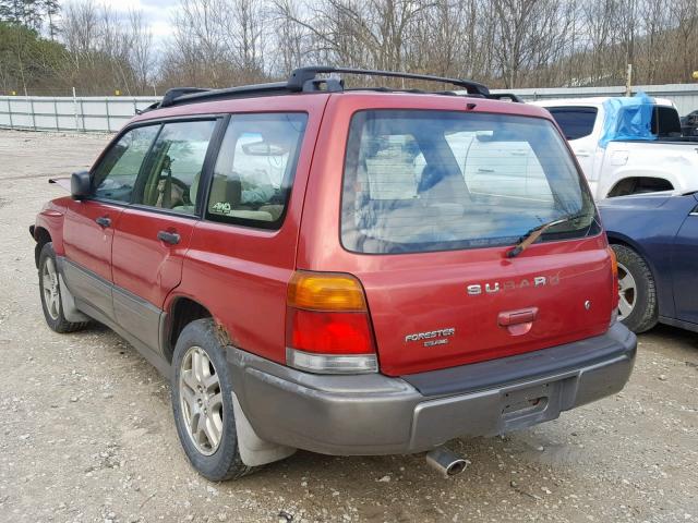 JF1SF6550WH707310 - 1998 SUBARU FORESTER S RED photo 3