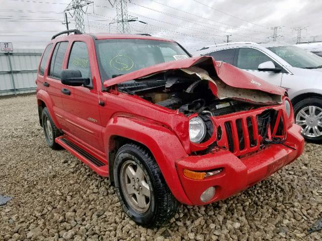 1J4GL58K04W190582 - 2004 JEEP LIBERTY LI RED photo 1