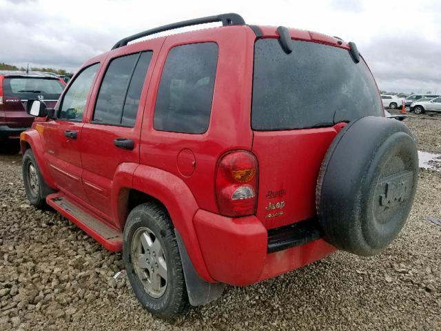 1J4GL58K04W190582 - 2004 JEEP LIBERTY LI RED photo 3