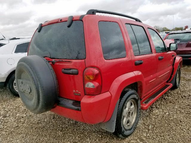 1J4GL58K04W190582 - 2004 JEEP LIBERTY LI RED photo 4