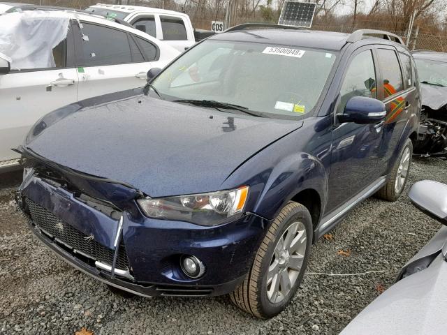 JA4AT3AW7AZ014971 - 2010 MITSUBISHI OUTLANDER BLUE photo 2