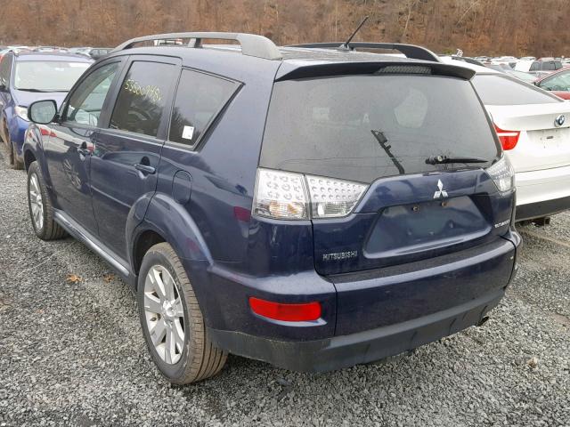 JA4AT3AW7AZ014971 - 2010 MITSUBISHI OUTLANDER BLUE photo 3