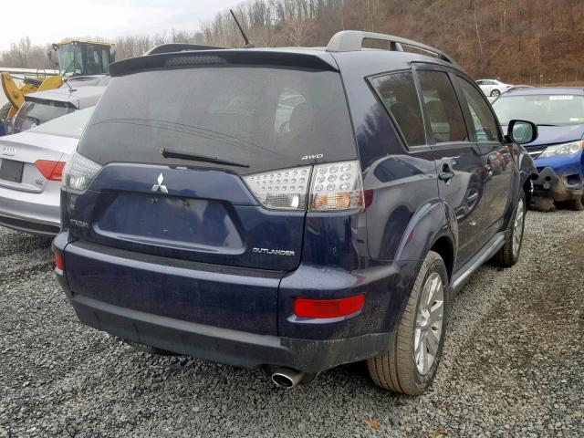 JA4AT3AW7AZ014971 - 2010 MITSUBISHI OUTLANDER BLUE photo 4