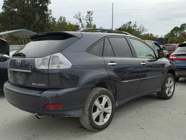 JTJHW31U782048306 - 2008 LEXUS RX 400H CHARCOAL photo 4