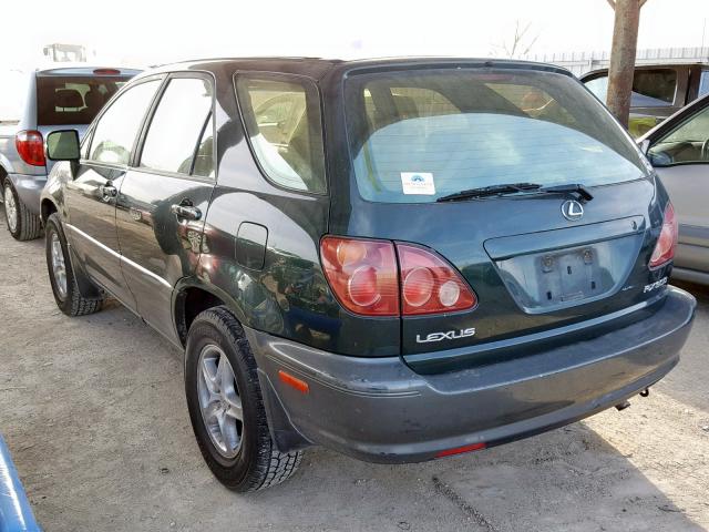 JT6HF10U6X0028400 - 1999 LEXUS RX 300 GREEN photo 3