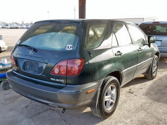 JT6HF10U6X0028400 - 1999 LEXUS RX 300 GREEN photo 4