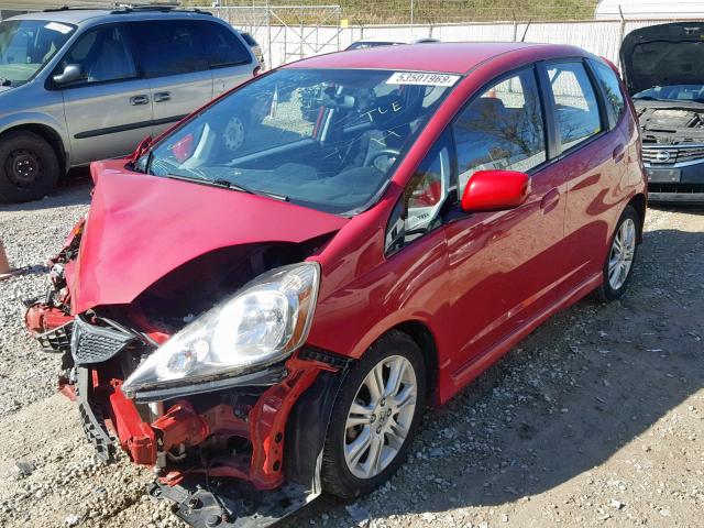 JHMGE88439S059727 - 2009 HONDA FIT SPORT RED photo 2