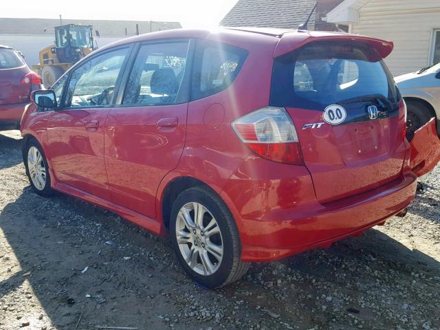 JHMGE88439S059727 - 2009 HONDA FIT SPORT RED photo 3