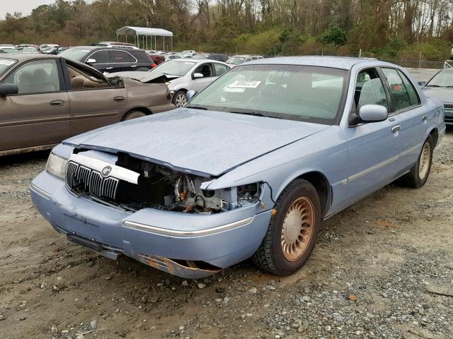 2MEFM75WXWX605155 - 1998 MERCURY GRAND MARQ BLUE photo 2