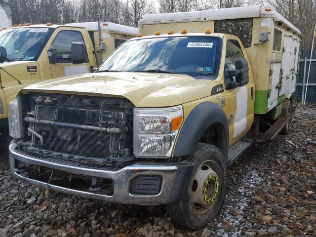 1FDUF5GT9BEC38007 - 2011 FORD F550 SUPER YELLOW photo 2