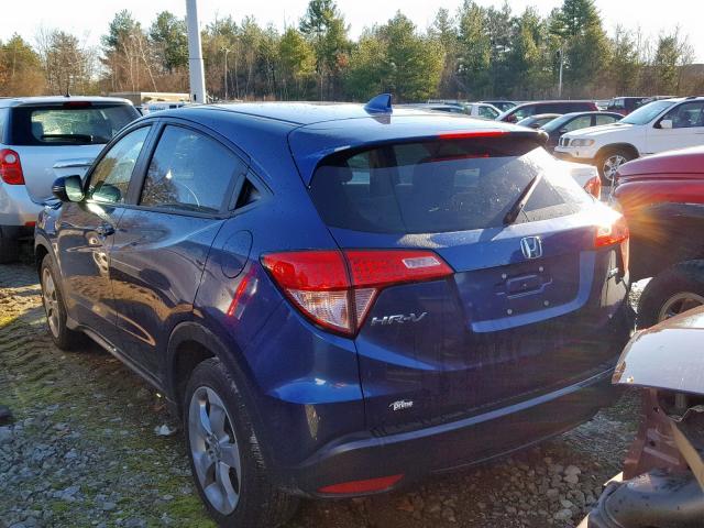 3CZRU6H58GM717746 - 2016 HONDA HR-V EX BLUE photo 3