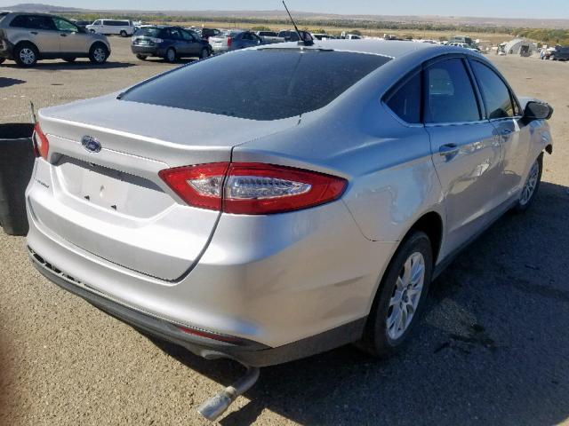 3FA6P0G77FR182867 - 2015 FORD FUSION S SILVER photo 4