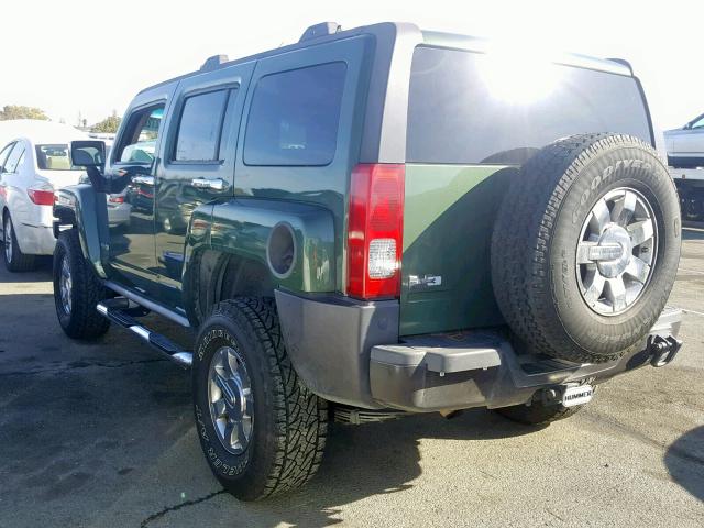 5GTDN136468107404 - 2006 HUMMER H3 GREEN photo 3