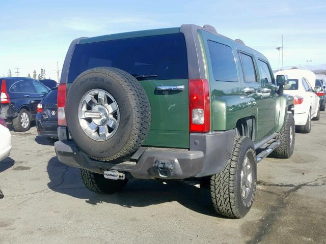 5GTDN136468107404 - 2006 HUMMER H3 GREEN photo 4