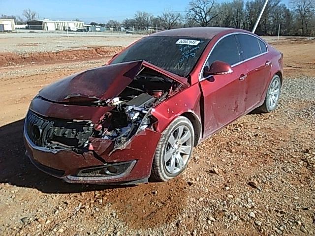 2G4GN5EX9E9270940 - 2014 BUICK REGAL PREM RED photo 2