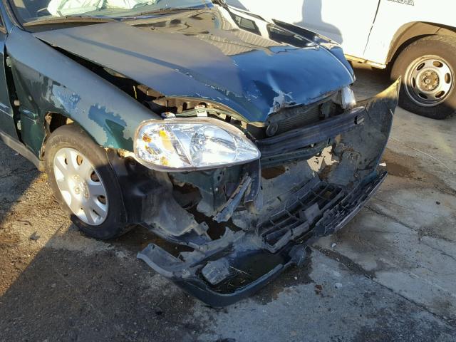 2HGEJ6615YH557677 - 2000 HONDA CIVIC BASE Yaşıl foto 9
