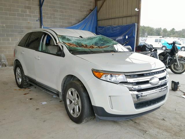 2FMDK3J97DBC18575 - 2013 FORD EDGE SEL WHITE photo 1