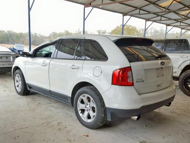 2FMDK3J97DBC18575 - 2013 FORD EDGE SEL WHITE photo 3