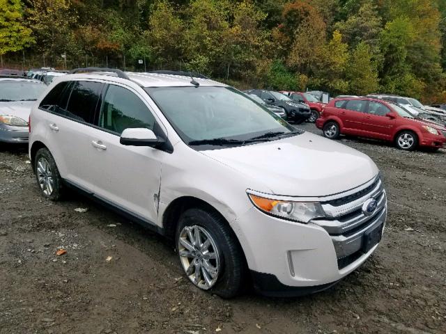 2FMDK4JC2DBA47073 - 2013 FORD EDGE SEL WHITE photo 1